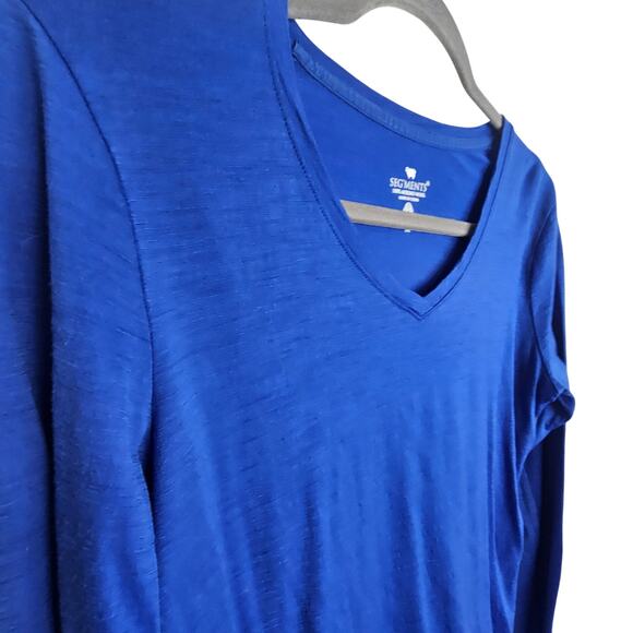 Segments Merino Wool Top Women M Blue Base Layer Gorpcore Ski Shirt Outdoor - Picture 5 of 7